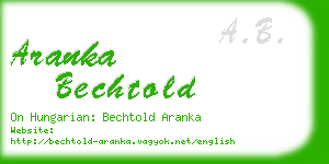 aranka bechtold business card